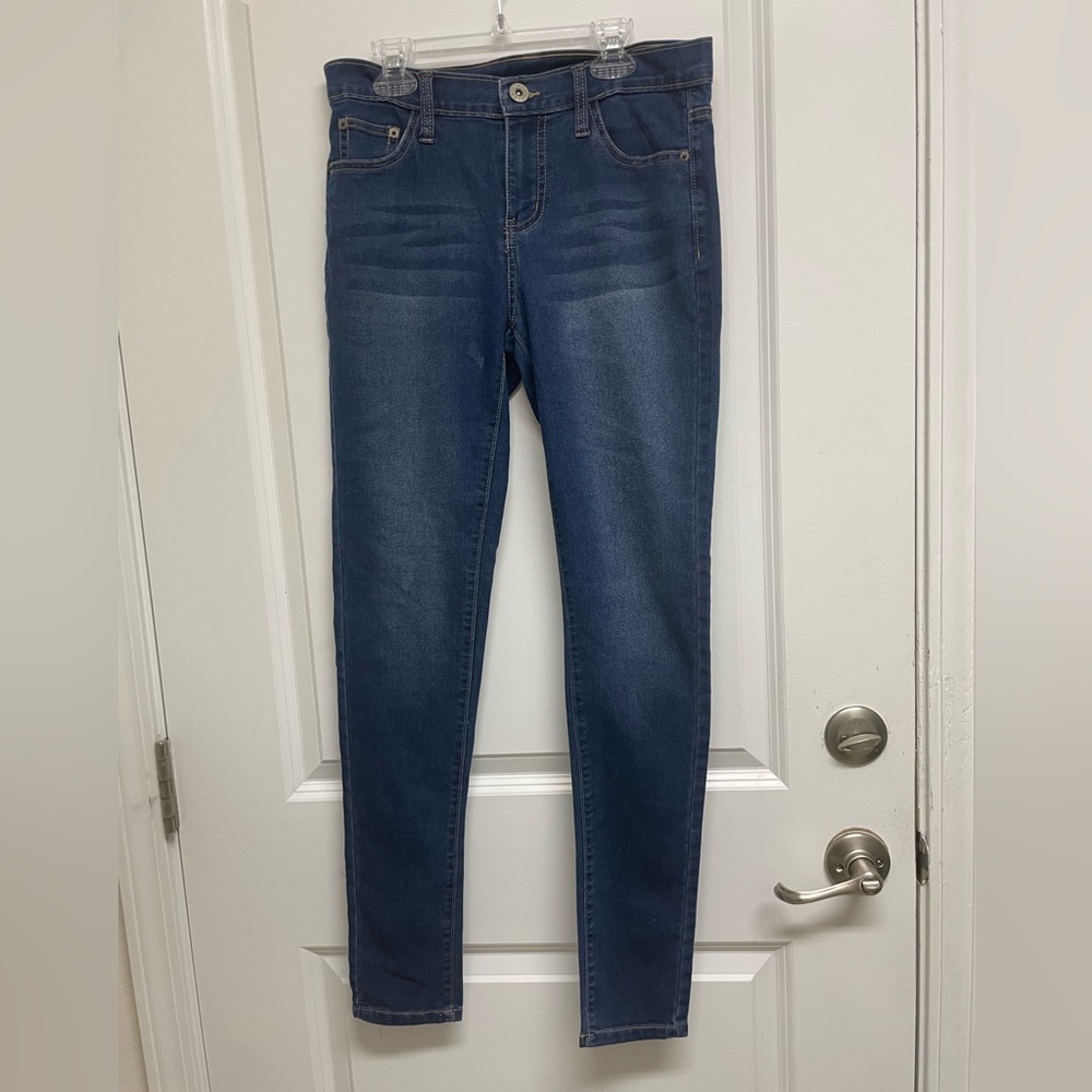 Bongo stretch skinny blue jeans junior size 7 - Picture 1 of 4